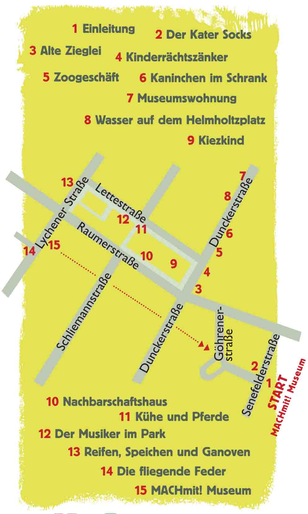 Der Kater vom Helmholtzplatz - Wegeplan